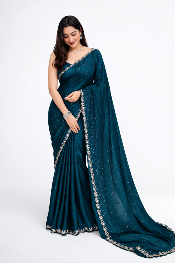 Elegant Party Wear Saree with Border