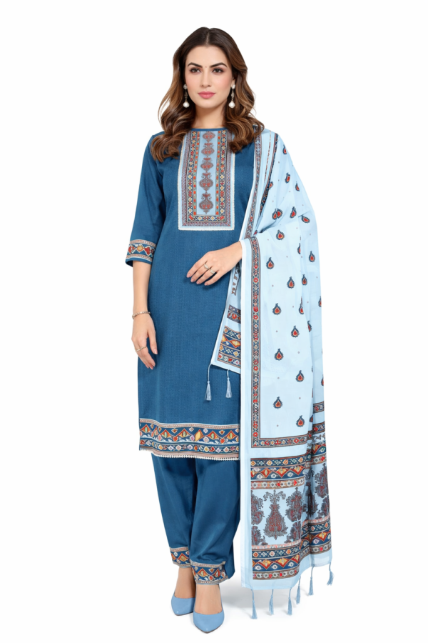 Elegant Printed Kurta Set with Dupatta